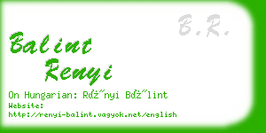 balint renyi business card